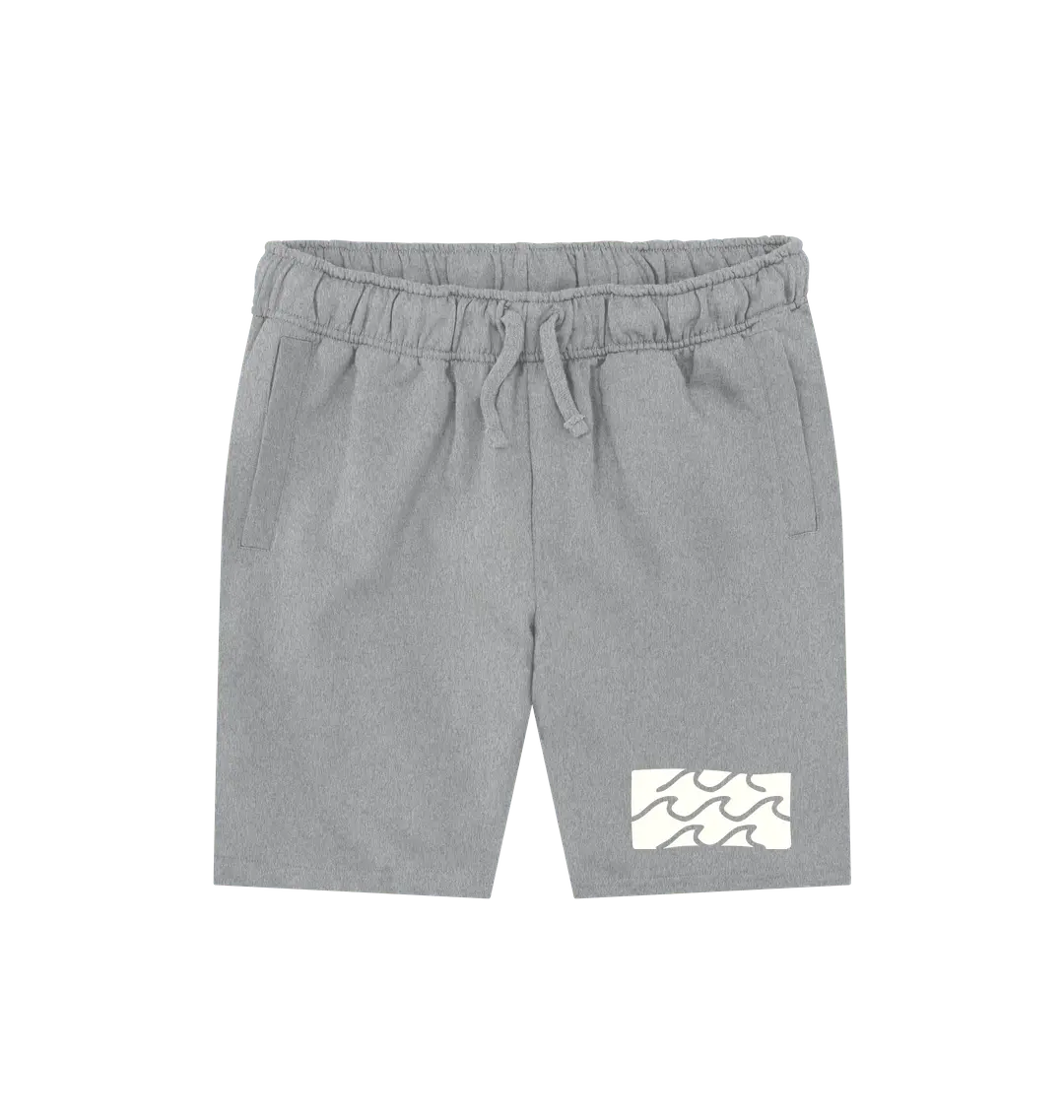 Athletic Grey Printed Mens Shorts Front