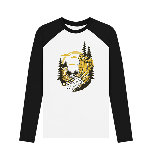 Black-White Printed Baseball T-shirt Front