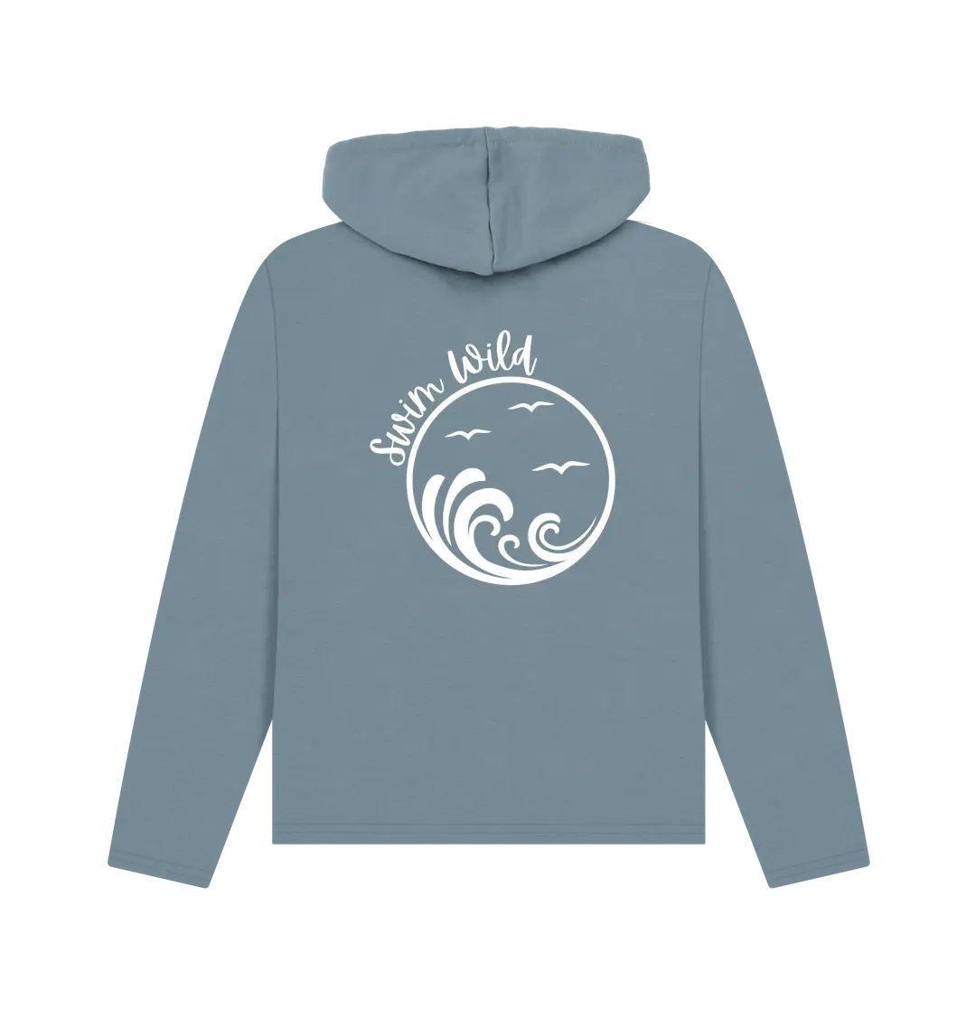 Stone Blue Printed Hoody