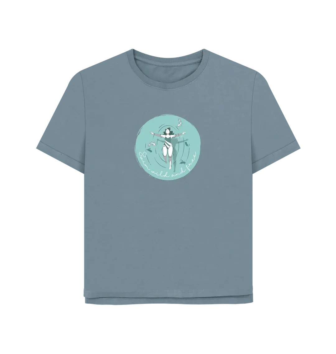 Stone Blue Printed T-shirt