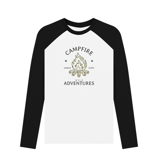 Black-White Printed Baseball T-shirt Front