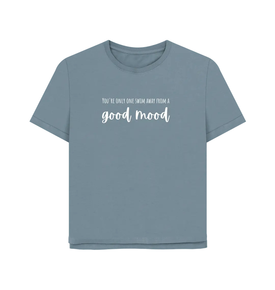 Stone Blue Printed T-shirt