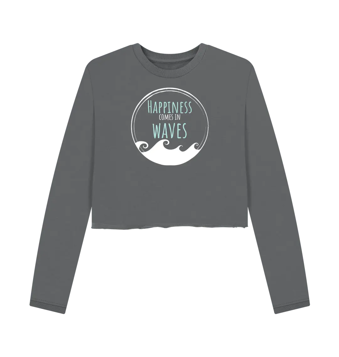 Slate Grey Printed Boxy Jumpers