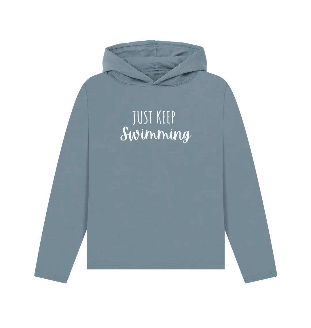 Stone Blue Printed Hoody