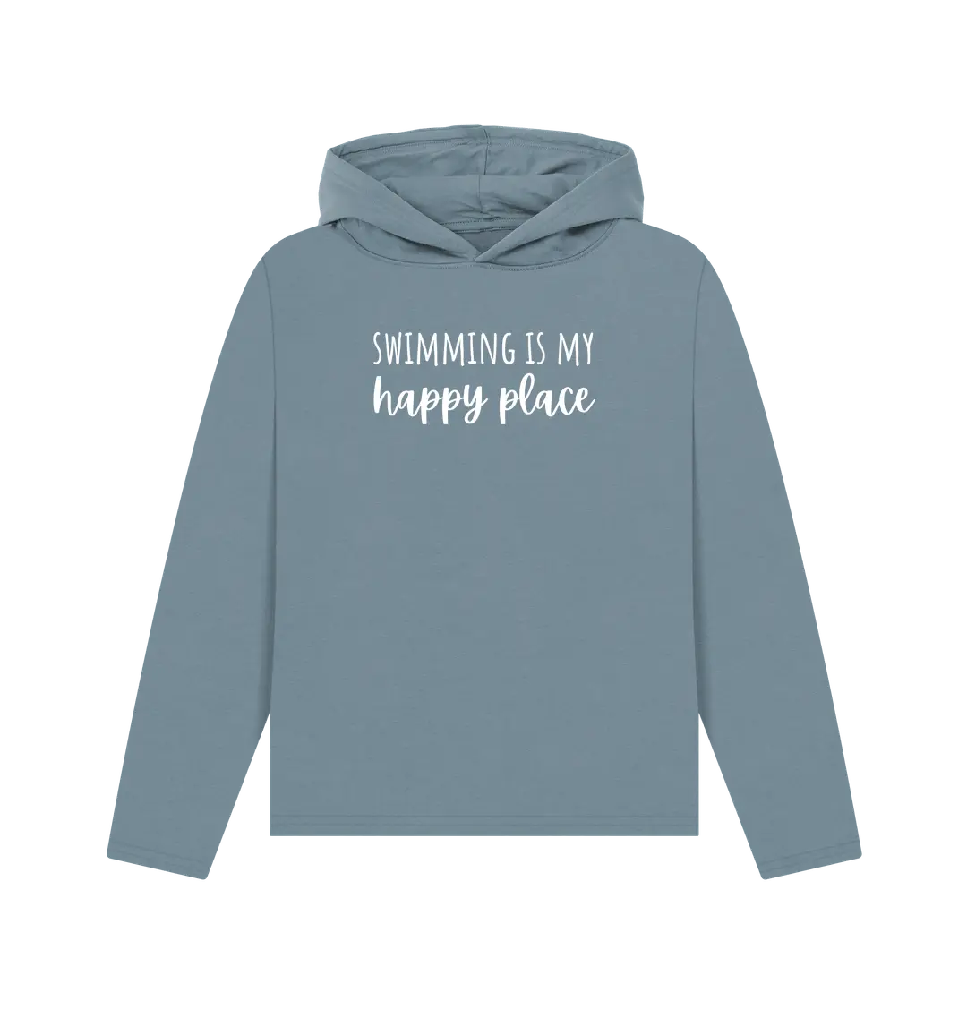 Stone Blue Printed Hoody