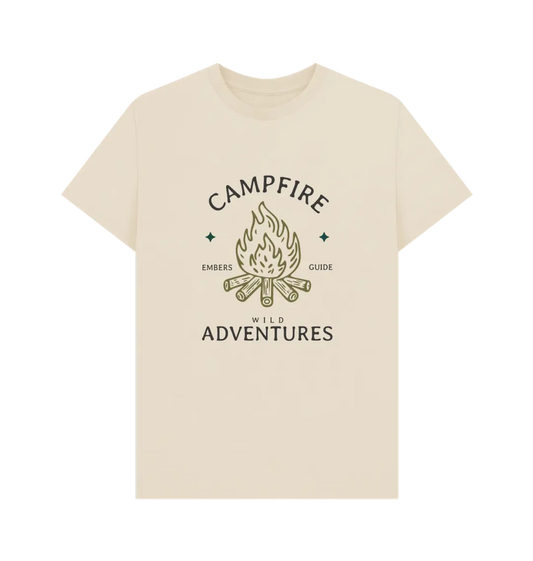 Oat Printed T-shirt Front Eco-friendly organic cotton men’s campfire graphic tee