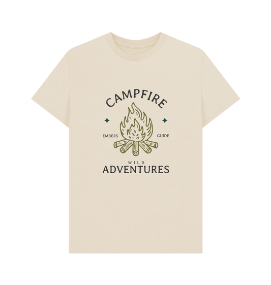 Oat Printed T-shirt Front Eco-friendly organic cotton men’s campfire graphic tee