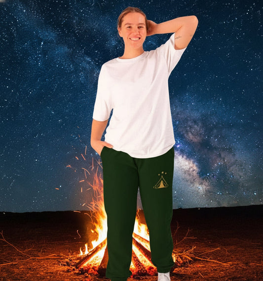 Camping Under The Stars Warm fleece-lined jogging bottoms for women enjoying outdoor adventures and evenings by the campfire