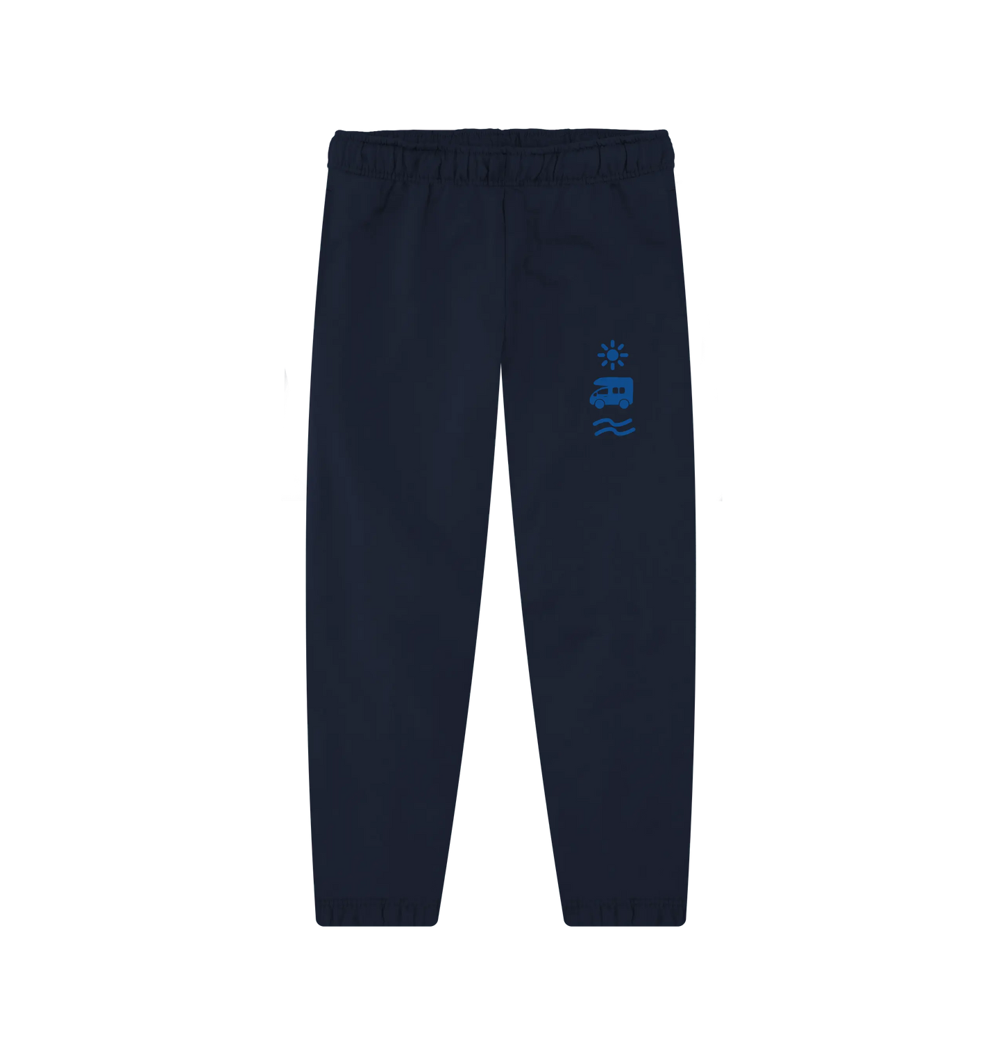 Fleece-lined jogging bottoms with beach, sun, and surf graphics for men enjoying coastal lifestyle and road trips