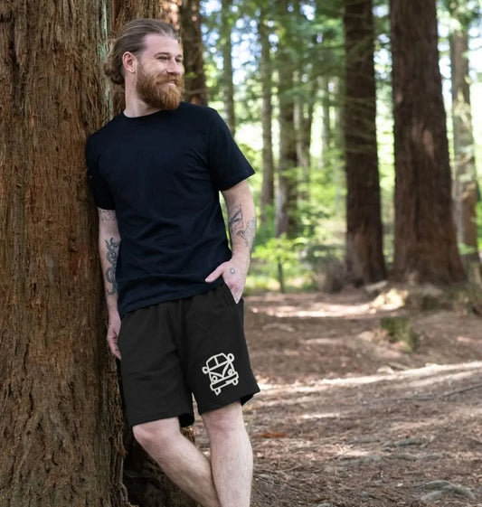 Retro vanlife shorts for men with campervan design