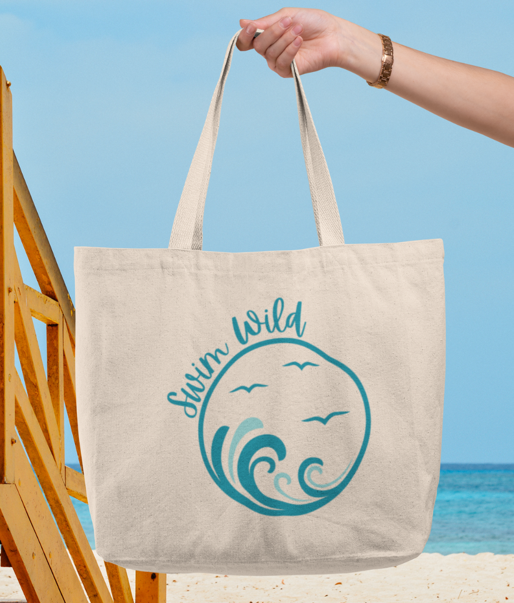 Swim Wild Recycled Cotton Shopping Bag