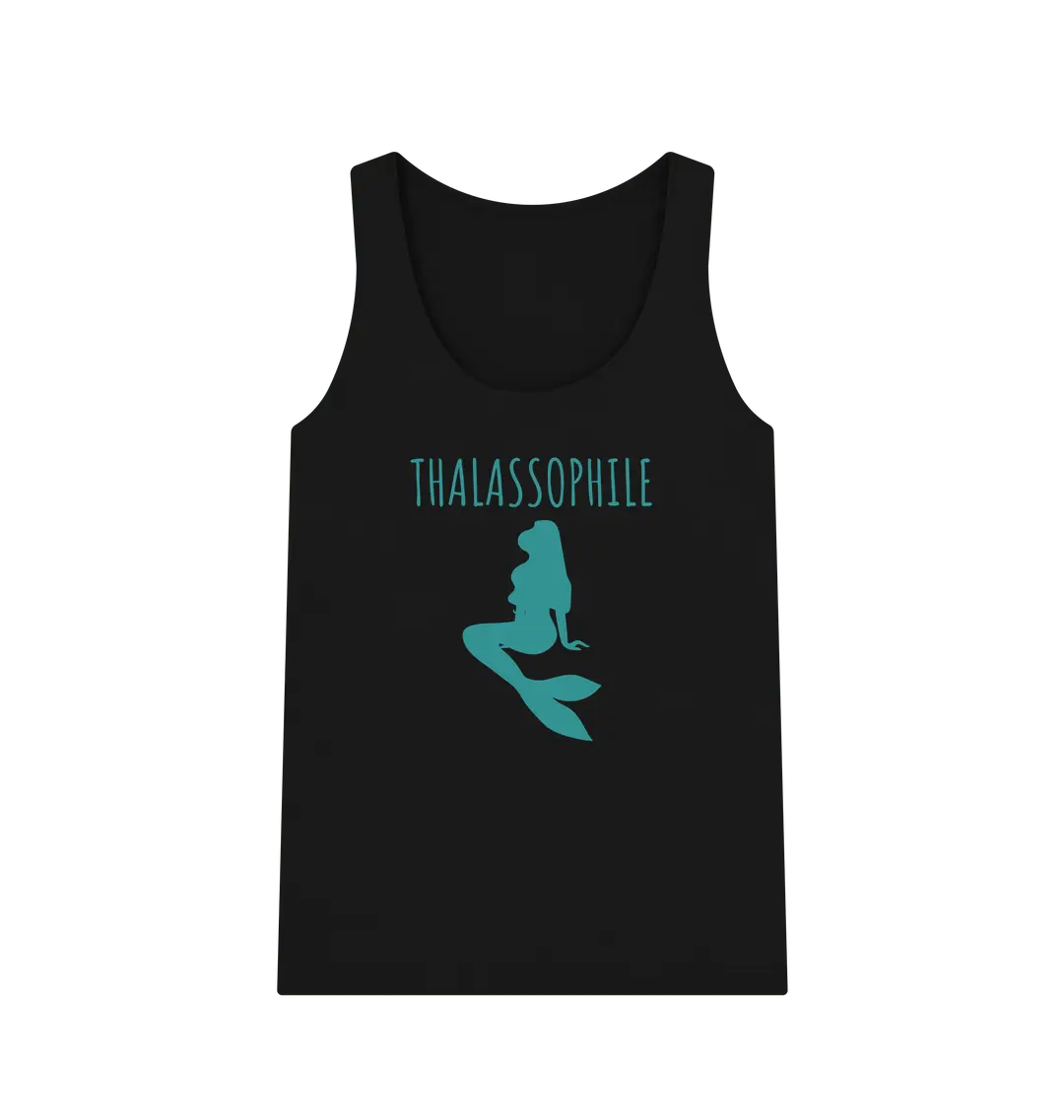 Women’s tank top with mermaid artwork thalassophile design