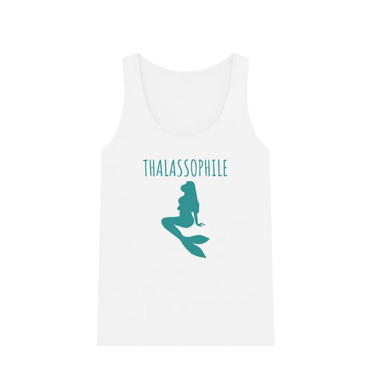 Thalassophile Eco-friendly organic cotton women’s vest with mermaid graphic