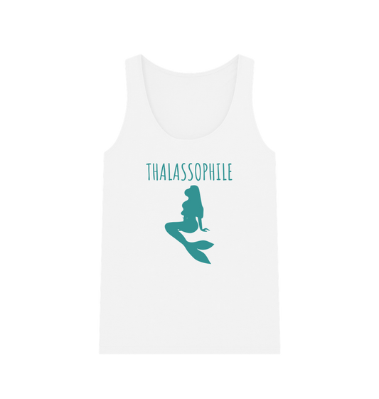 Thalassophile Eco-friendly organic cotton women’s vest with mermaid graphic