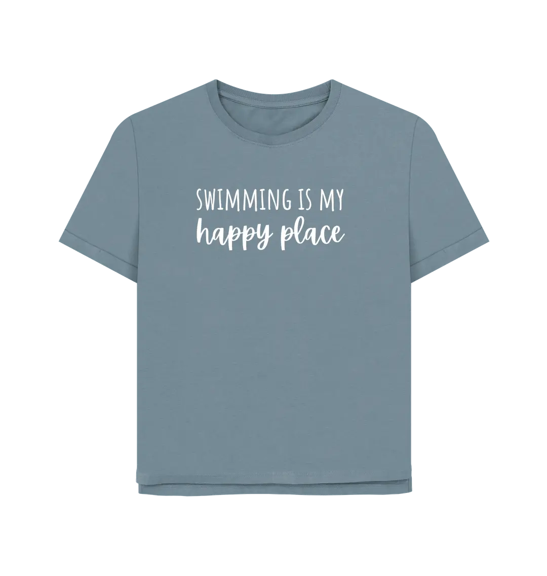 Stone Blue Printed T-shirt