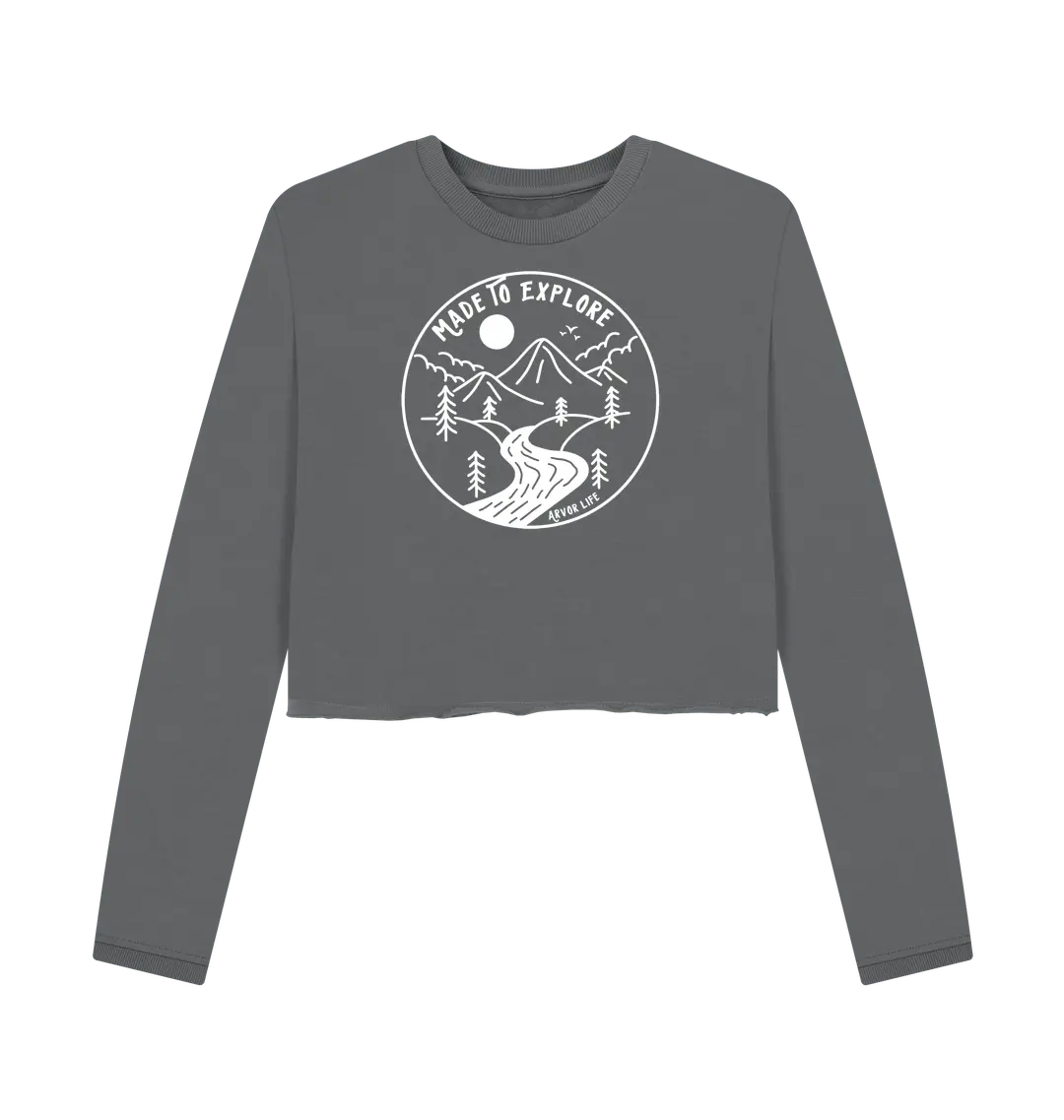 Slate Grey Printed Boxy Jumpers