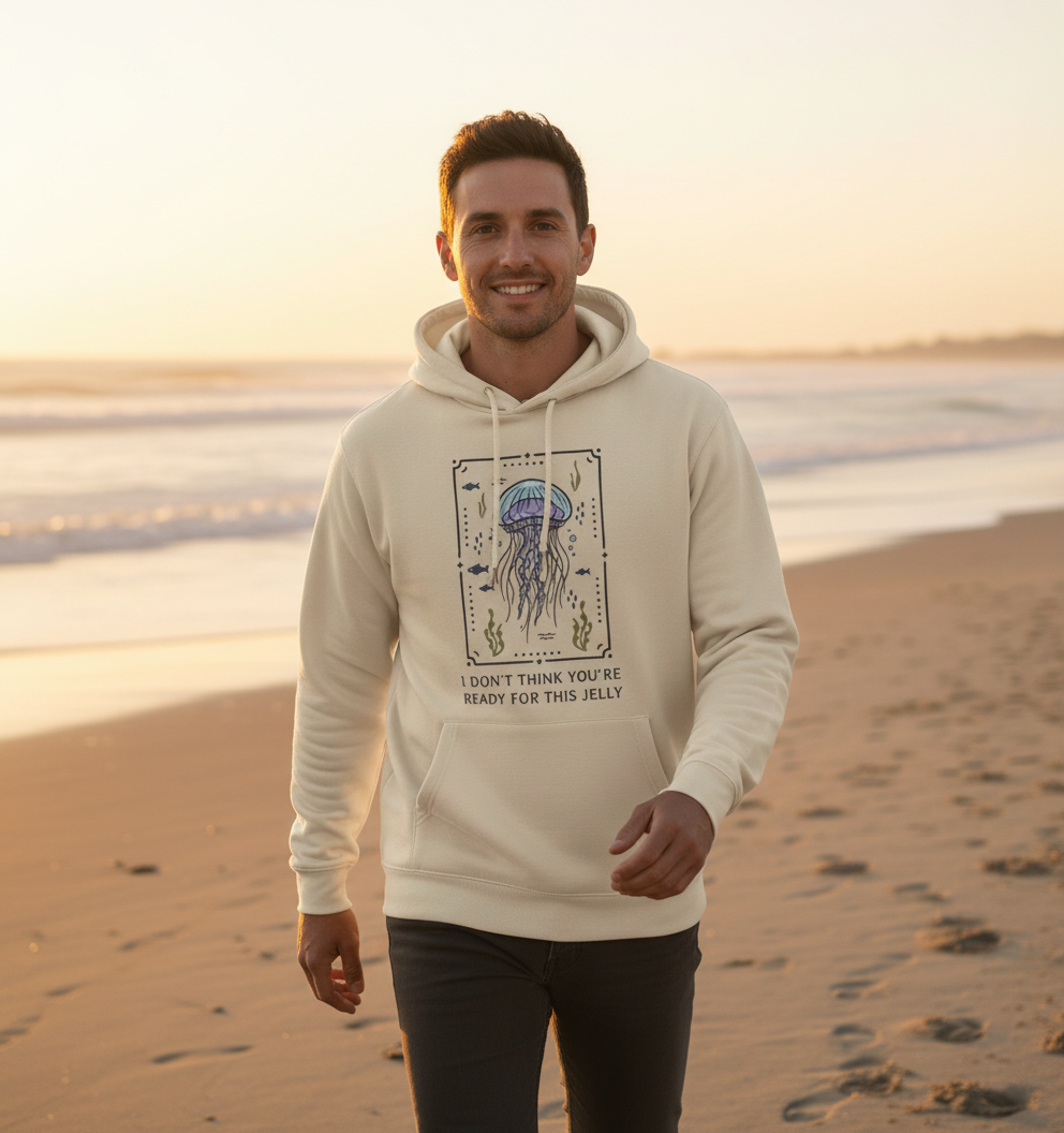 Oat Printed Hoody Front