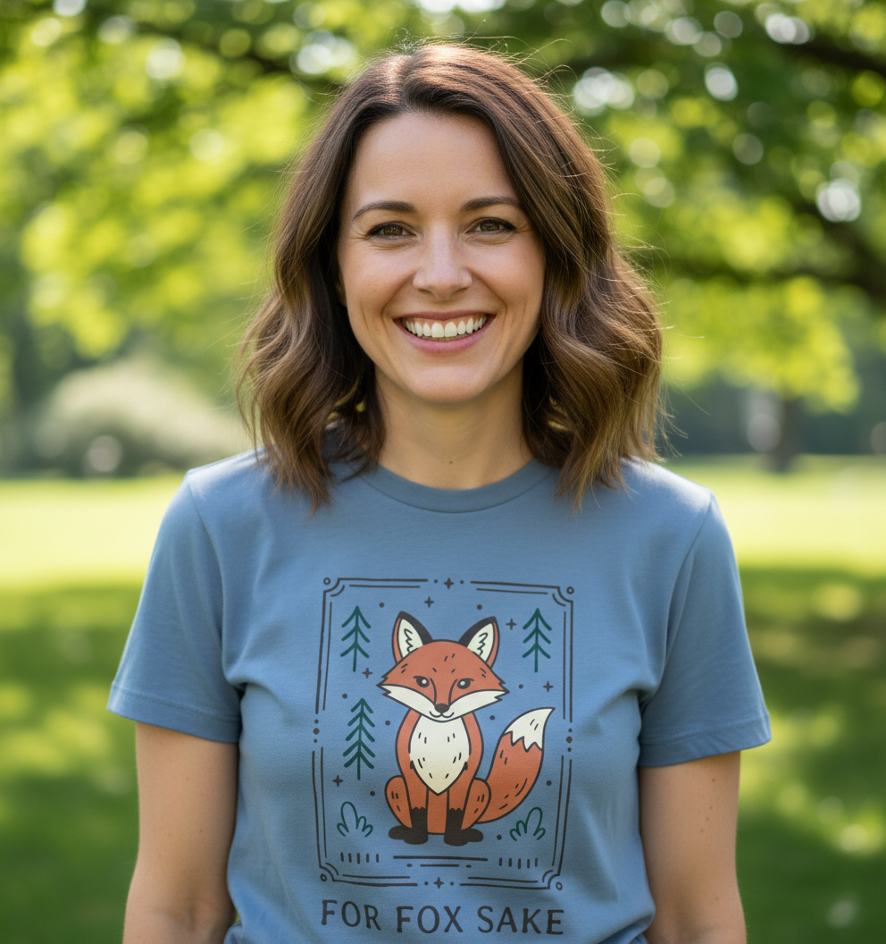 Stone Blue Printed T-shirt Front