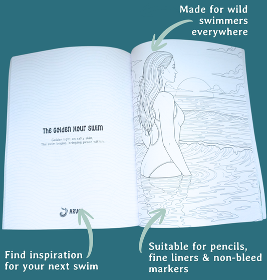 The Wild Swimmer's Colouring Book Arvor Life