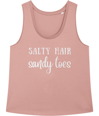 Salty Hair Sandy Toes 100% Organic Cotton Vest Top