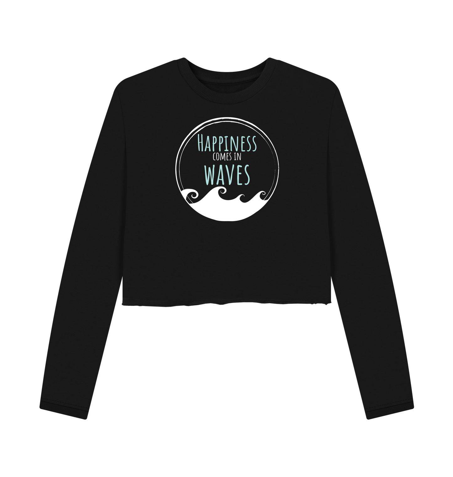Black Printed Boxy Jumpers Front