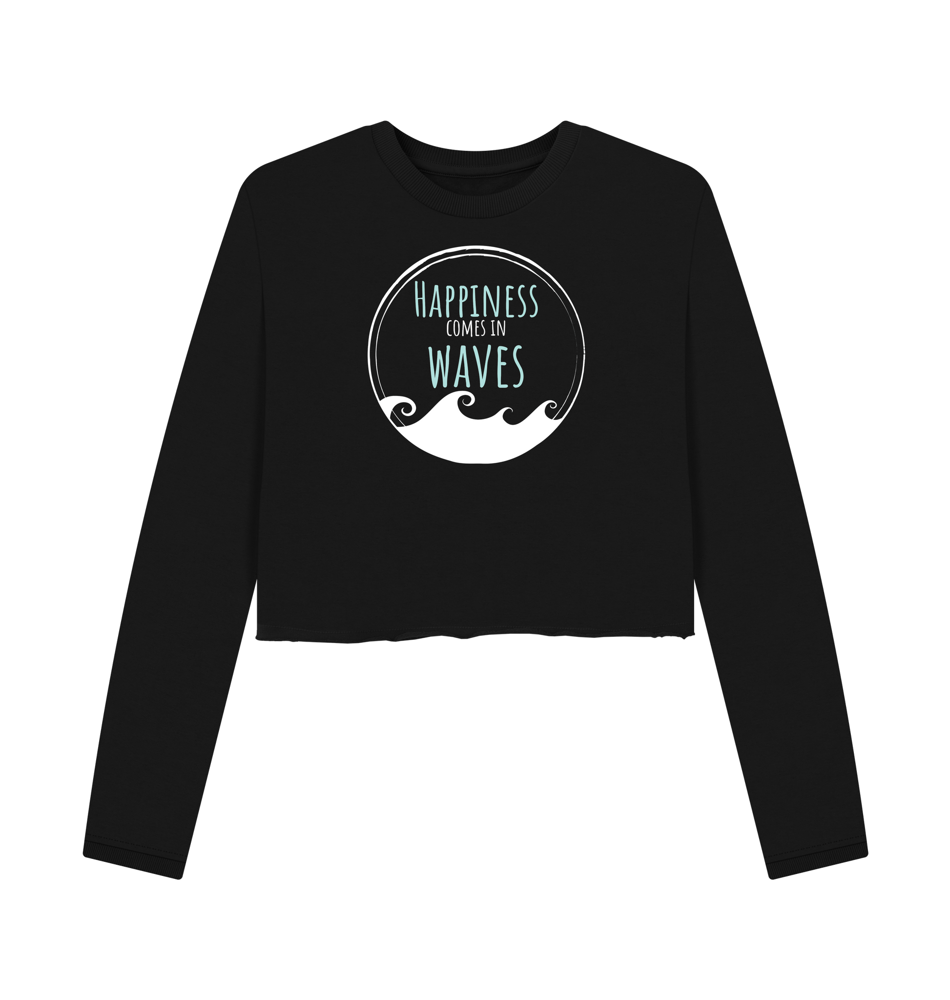 Black Printed Boxy Jumpers Front