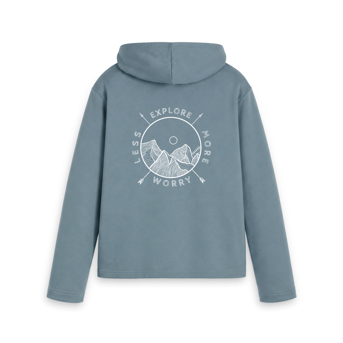 Stone Blue Printed Hoody Back