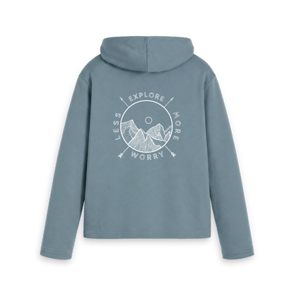 Stone Blue Printed Hoody Back