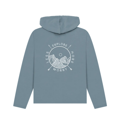 Stone Blue Printed Hoody