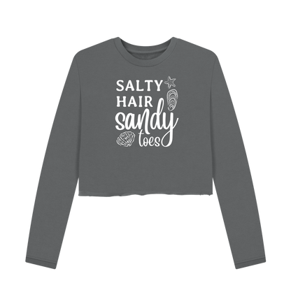 Slate Grey Printed Boxy Jumpers Front