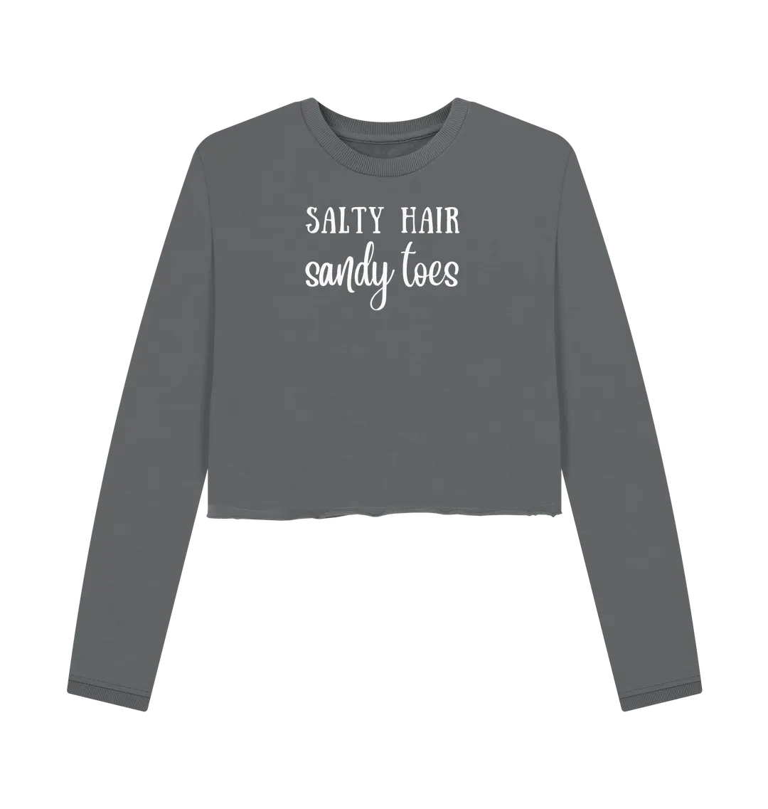 Slate Grey Printed Boxy Jumpers