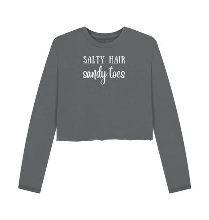 Slate Grey Printed Boxy Jumpers