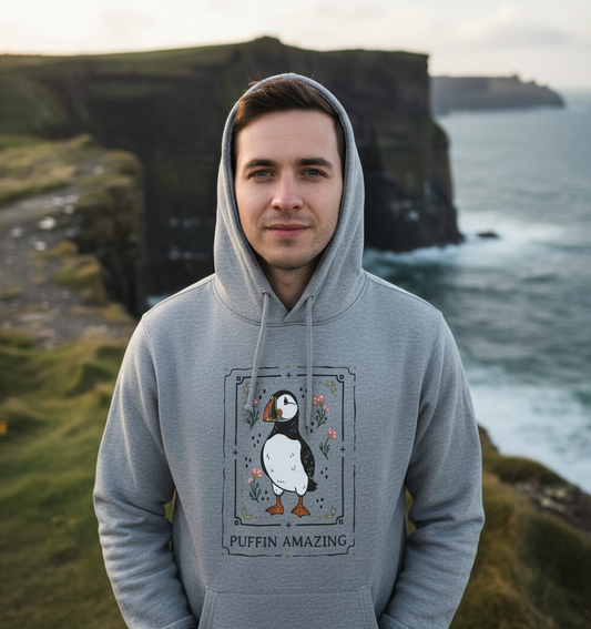 Light Heather Printed Hoody Front