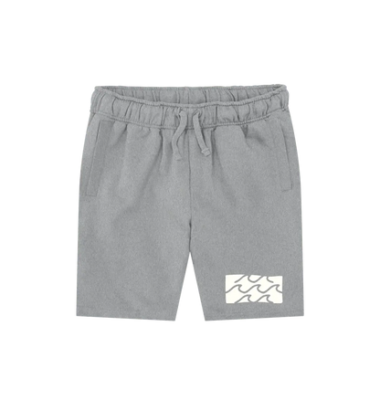 Athletic Grey Printed Mens Shorts Front