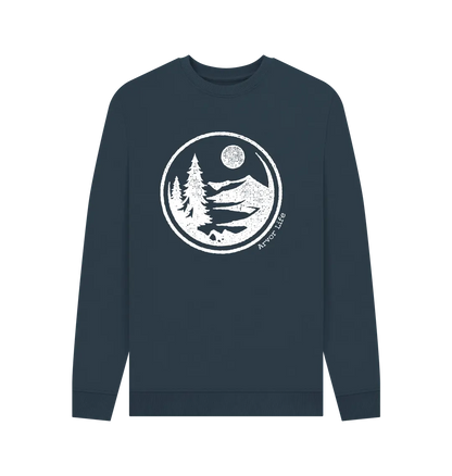 Navy Blue Printed Sweater