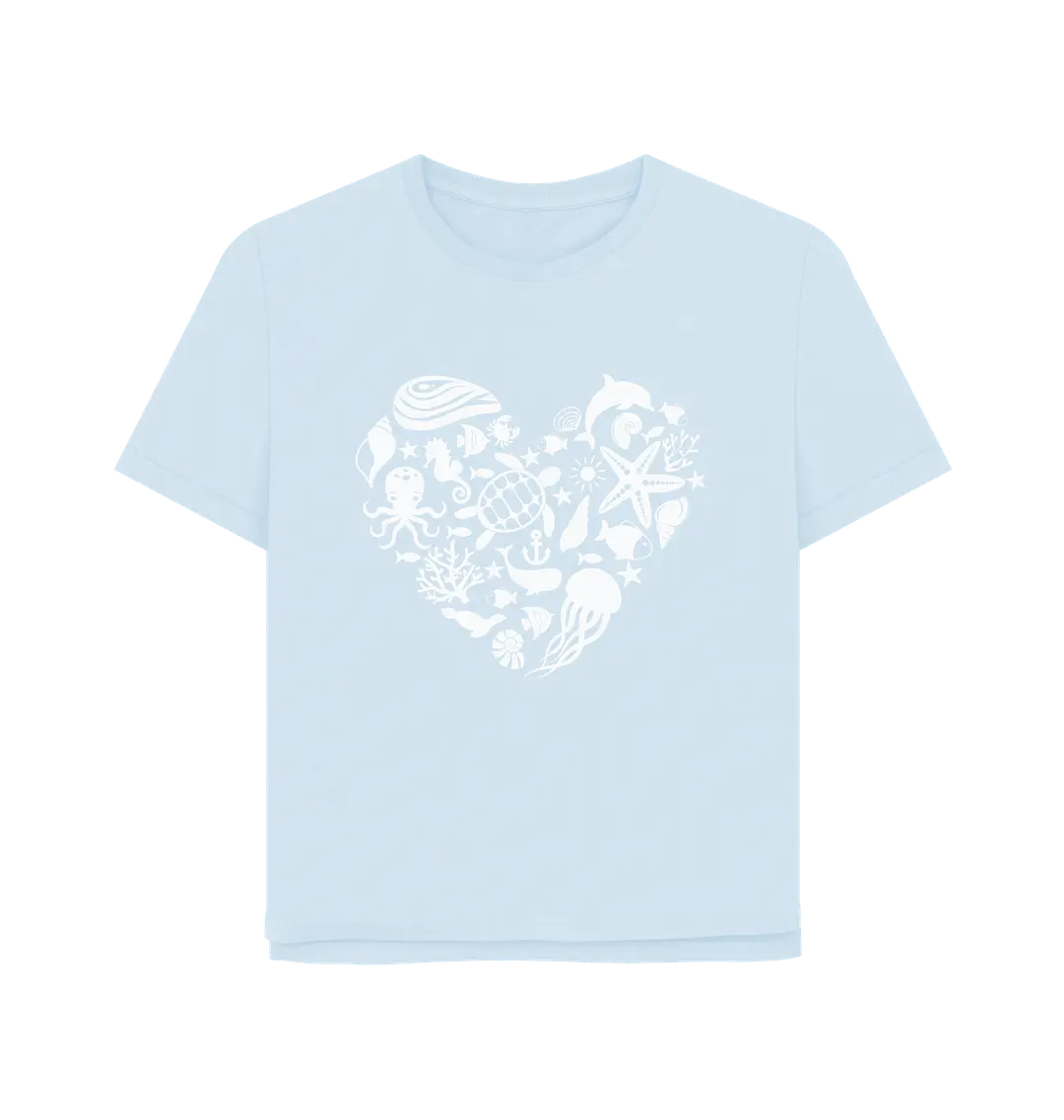 Sky Blue Printed T-shirt
