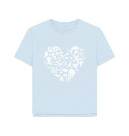 Sky Blue Printed T-shirt