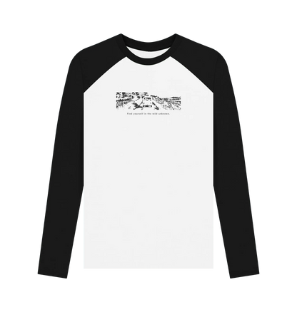 Black-White Printed Baseball T-shirt Front