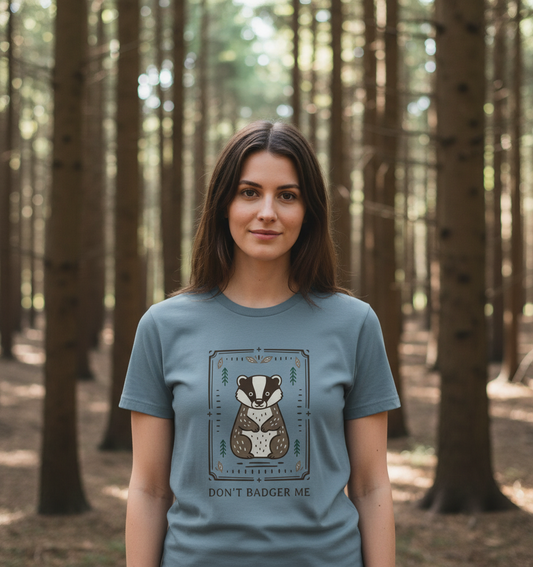 Stone Blue Printed T-shirt Front