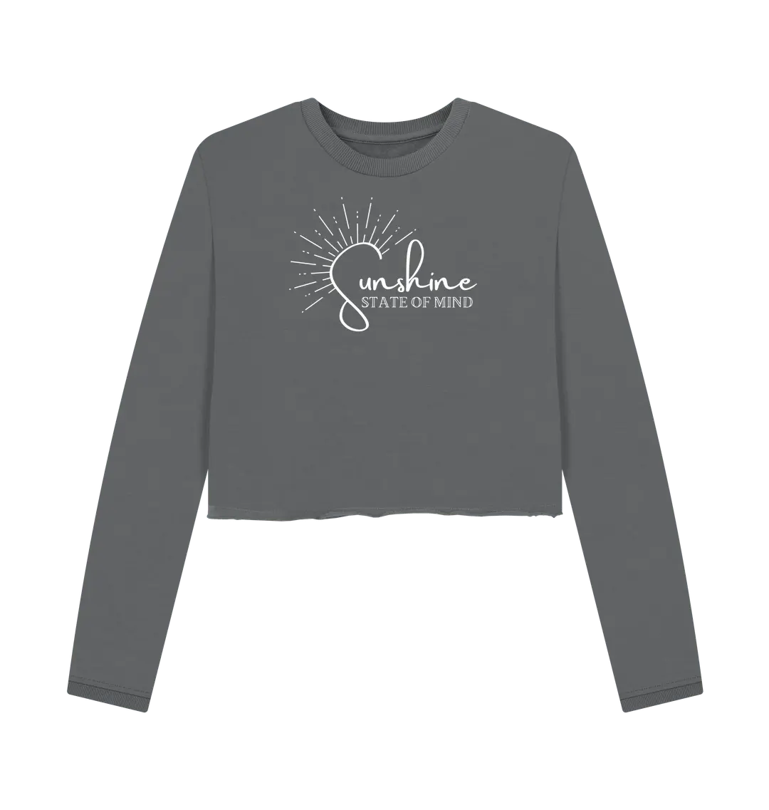 Slate Grey Printed Boxy Jumpers