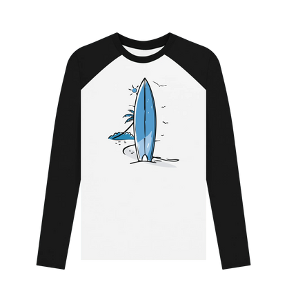 Black-White Printed Baseball T-shirt Front