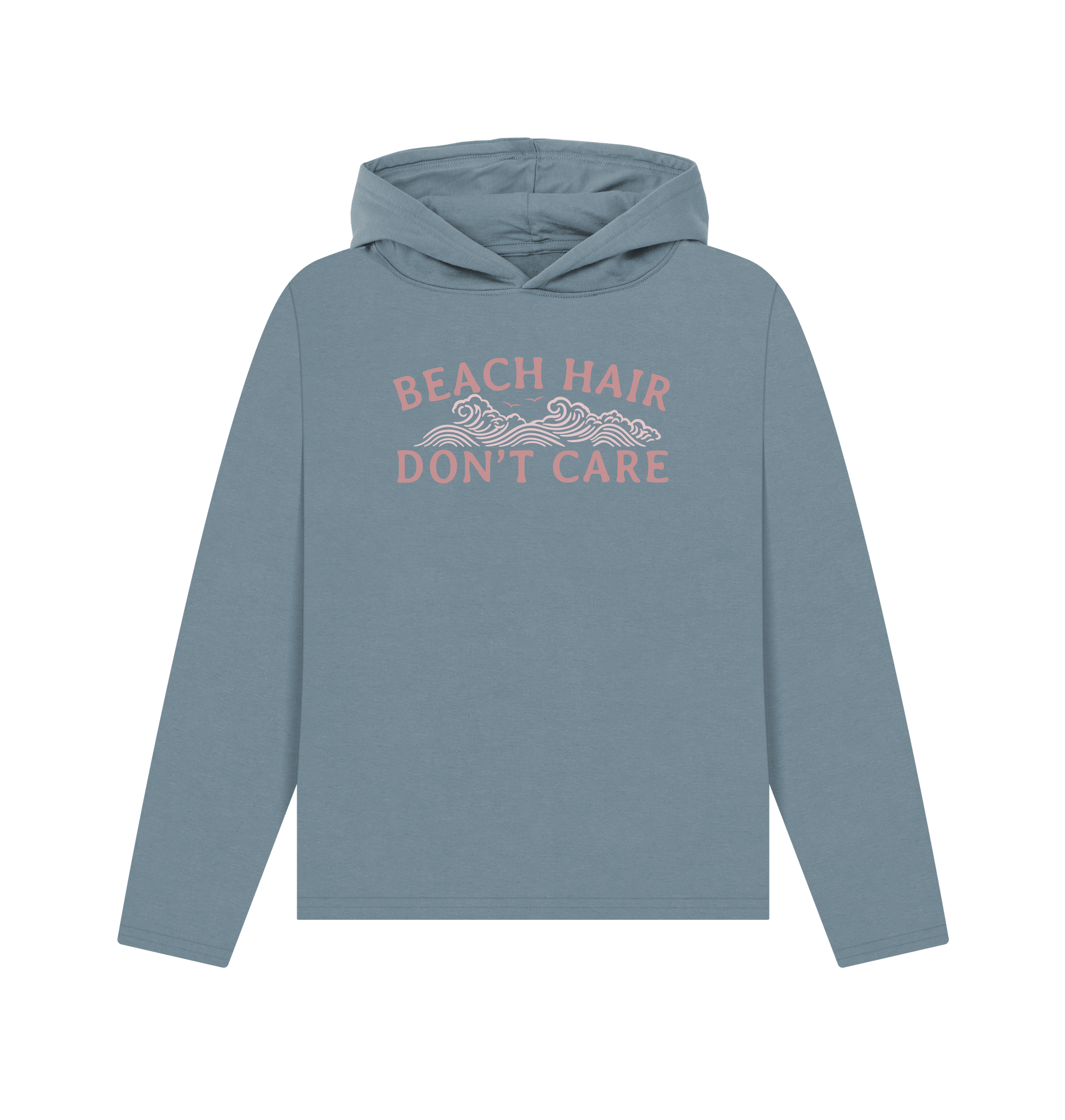 Stone Blue Printed Hoody Front