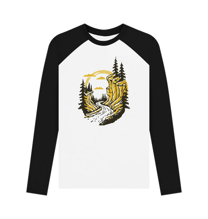 Black-White Printed Baseball T-shirt Front