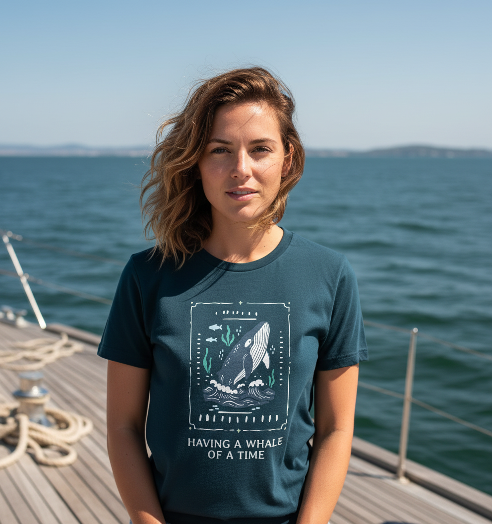 Denim Blue Printed T-shirt Front