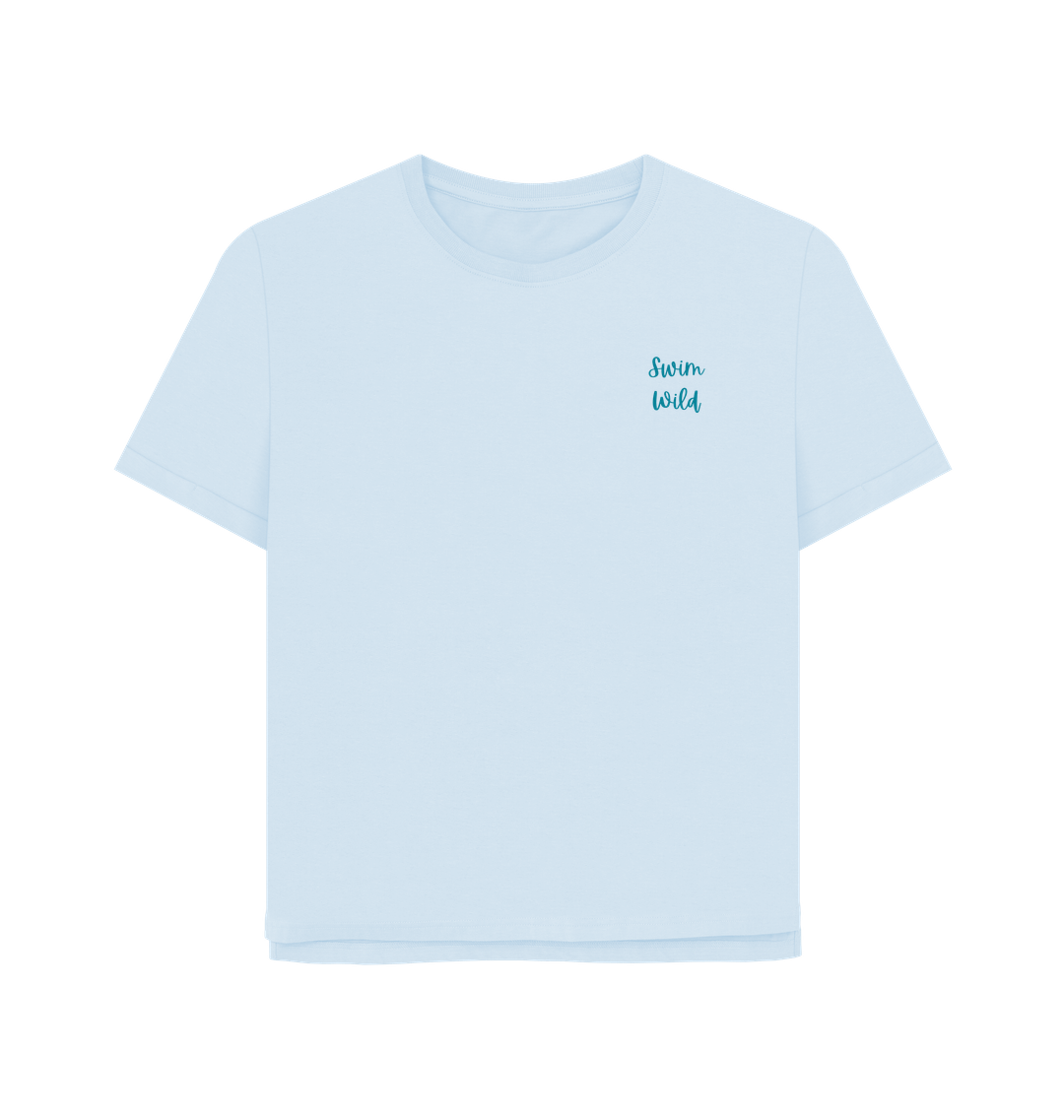Sky Blue Printed T-shirt