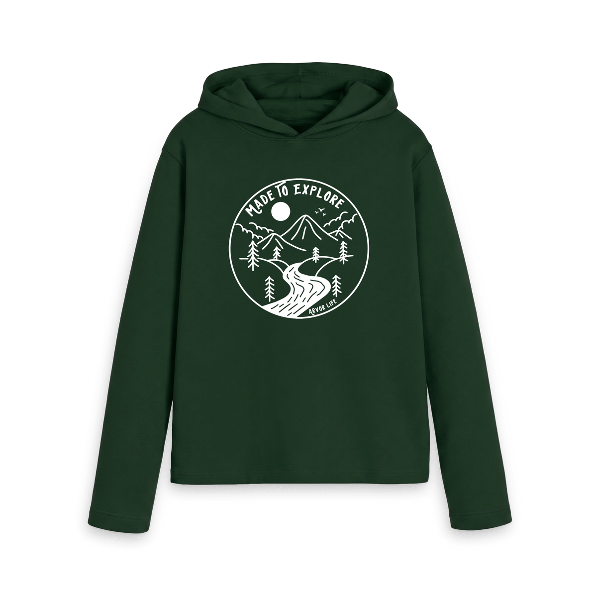 Evergreen Printed Hoody Front