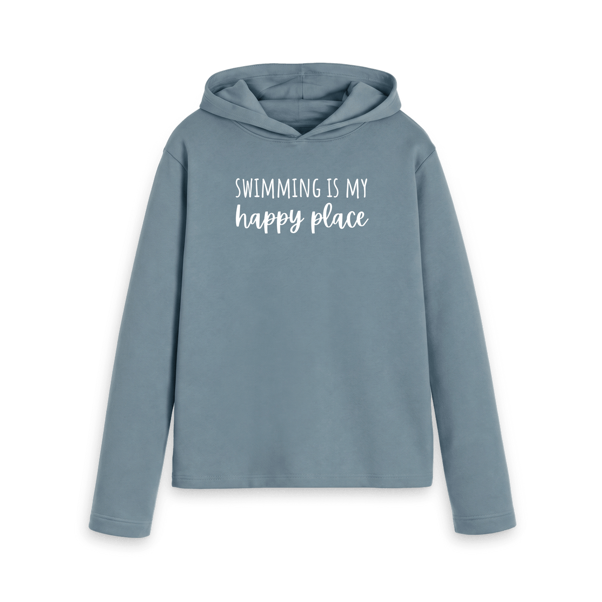 Stone Blue Printed Hoody Front