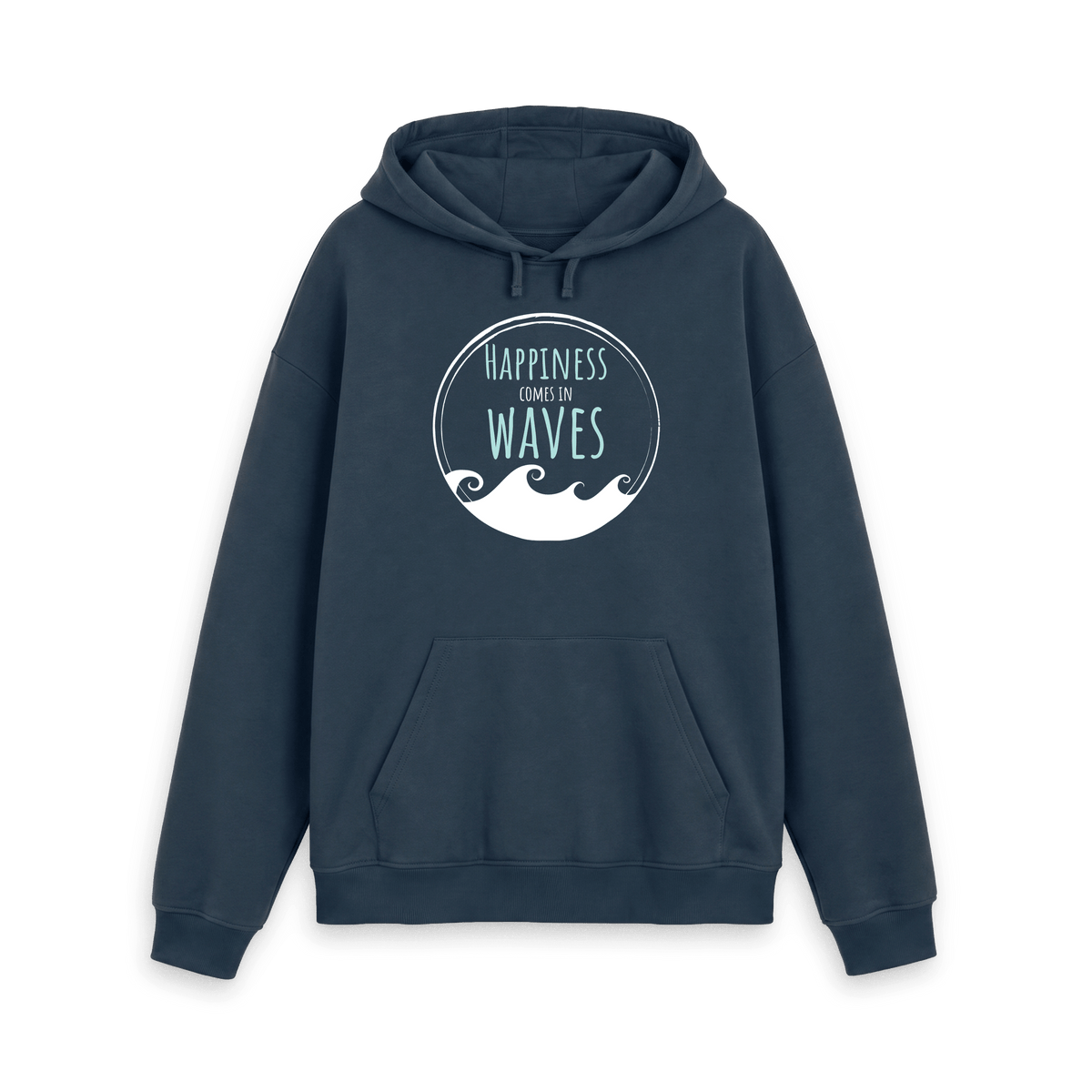 Navy Printed Hoody Front