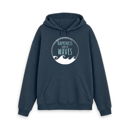 Navy Printed Hoody Front
