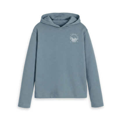 Stone Blue Printed Hoody Front